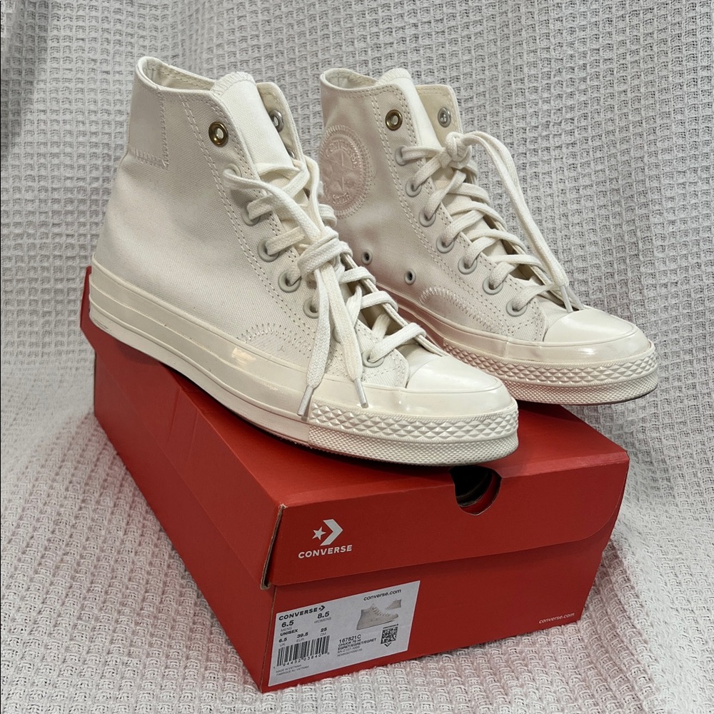 Converse High-Top Sneakers in Off-White